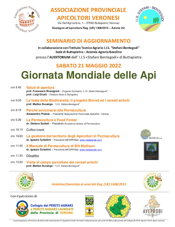 Giornata Mondiale delle Api Seminario 21.05.2022